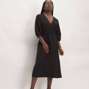 NWT Everlane The City Stripe Wrap Dress 10